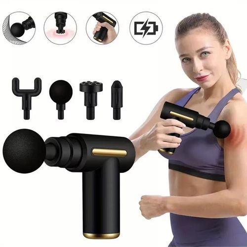 Portable Mini Wireless Muscle Massage Gun Compact Fascia Gun Silent Muscle Relaxation Vibration Massage Fitness Device