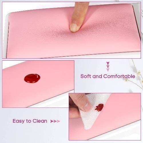 Sun Nail Lamp UV Lamp 2 in 1 Foldable Leather Nail Cushion with Stand Convenient Portable Lamp