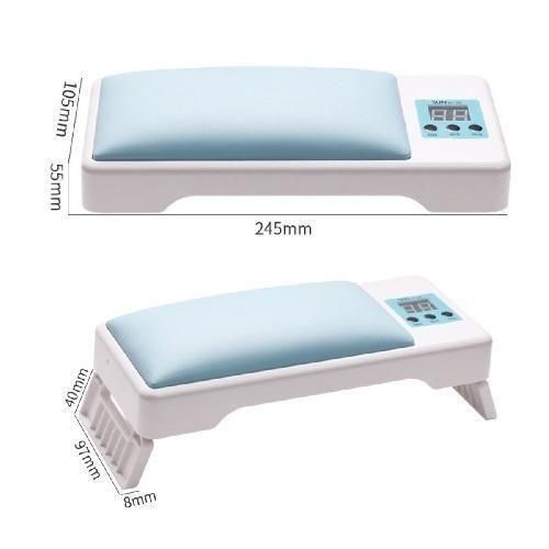 Sun Nail Lamp UV Lamp 2 in 1 Foldable Leather Nail Cushion with Stand Convenient Portable Lamp