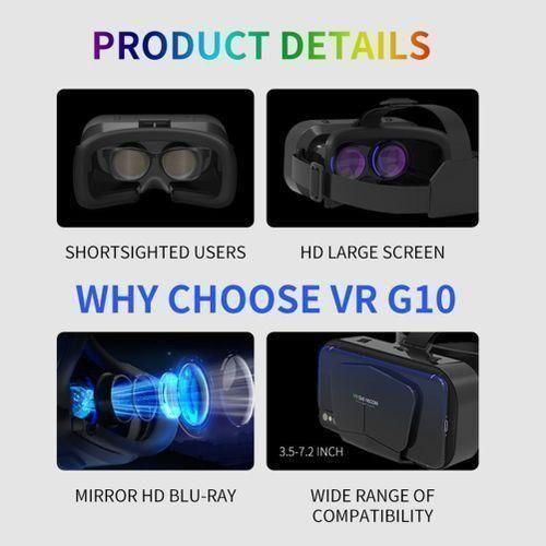 VR SHINECON VR glasses For 4.7-7.0 Inches/Android/WIN/IOS Smartphone Head-mounted 3D VR Headset Virtual Reality Glasses For Phone Movies Video Games