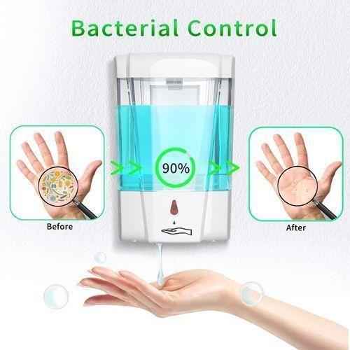 700ml Capacity Automatic Soap Dispenser Touchless Sensor Hand Sanitizer Detergent Dispenser Wall Mounted For Bathroom Kitchen Wall Mount Soap Dispenser