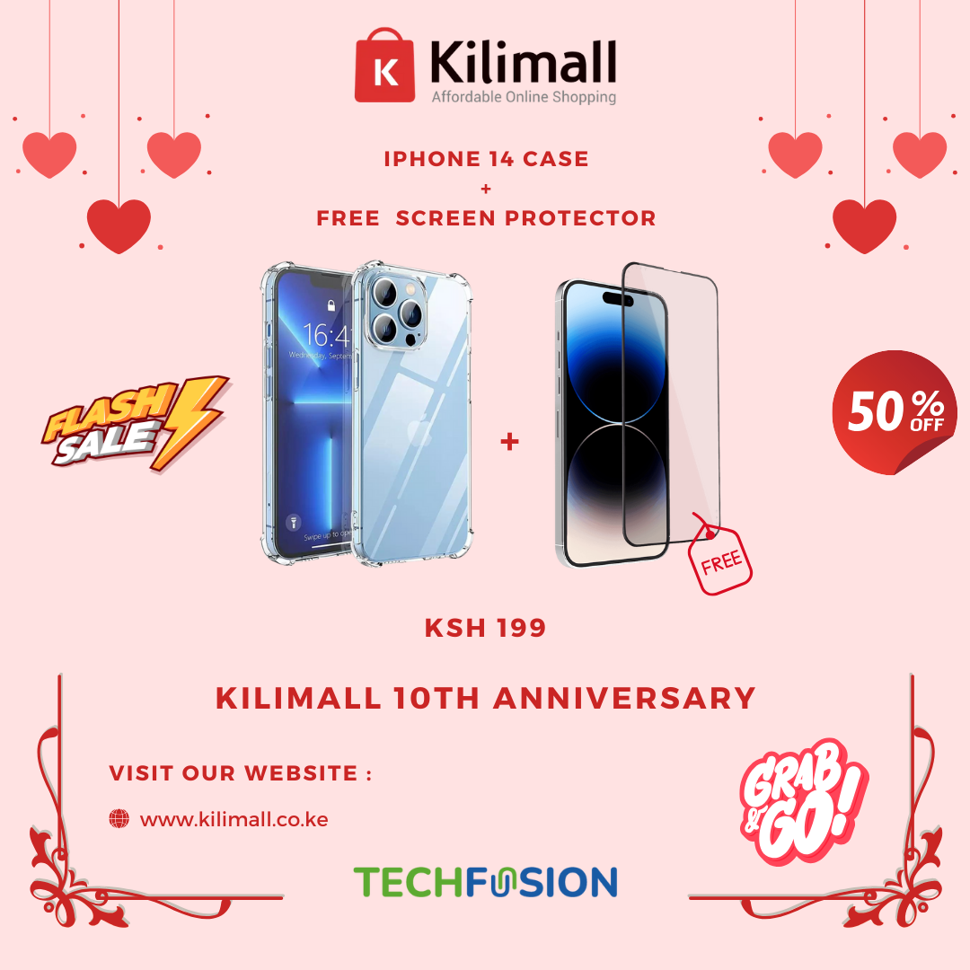 Iphone 14 Transparent Clear Soft TPU Case + FREE Screen Protector