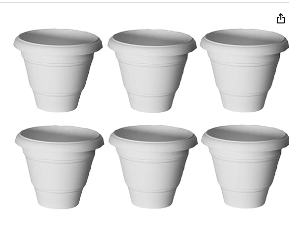 HOME DECOR WHITE PLASTIC FLOWER POT/VASE/FLOWER PLANTERS/ INDOOR/OUTDOOR DECOR(VASE ONLY)