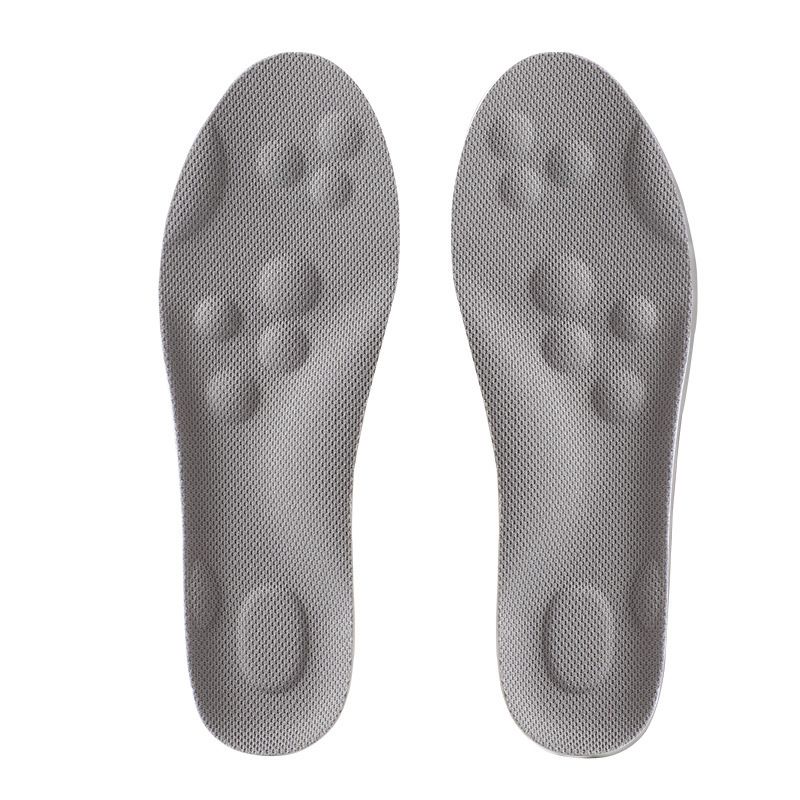 4D massage sports insole with a sense of stepping on feces, PU full pad, antibacterial, odor proof, sweat absorbing, breathable, high elasticity, shock-absorbing cloud