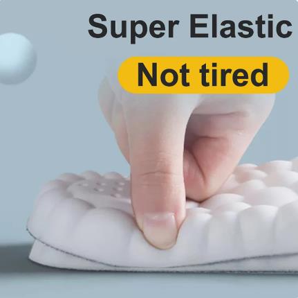 4D massage sports insole with a sense of stepping on feces, PU full pad, antibacterial, odor proof, sweat absorbing, breathable, high elasticity, shock-absorbing cloud