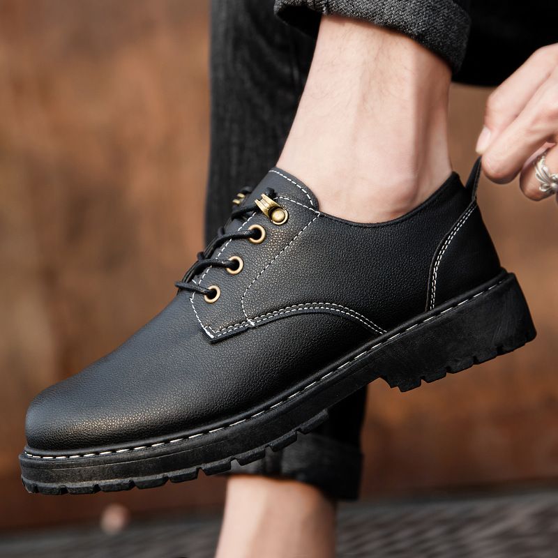 Fire and Safety Summer Work Leather Shoes Casual Kitchen Men's Shoes Waterproof, Anti slip, Oil proof Chef Shoes Cross border Work Martin Labor Protection Shoes