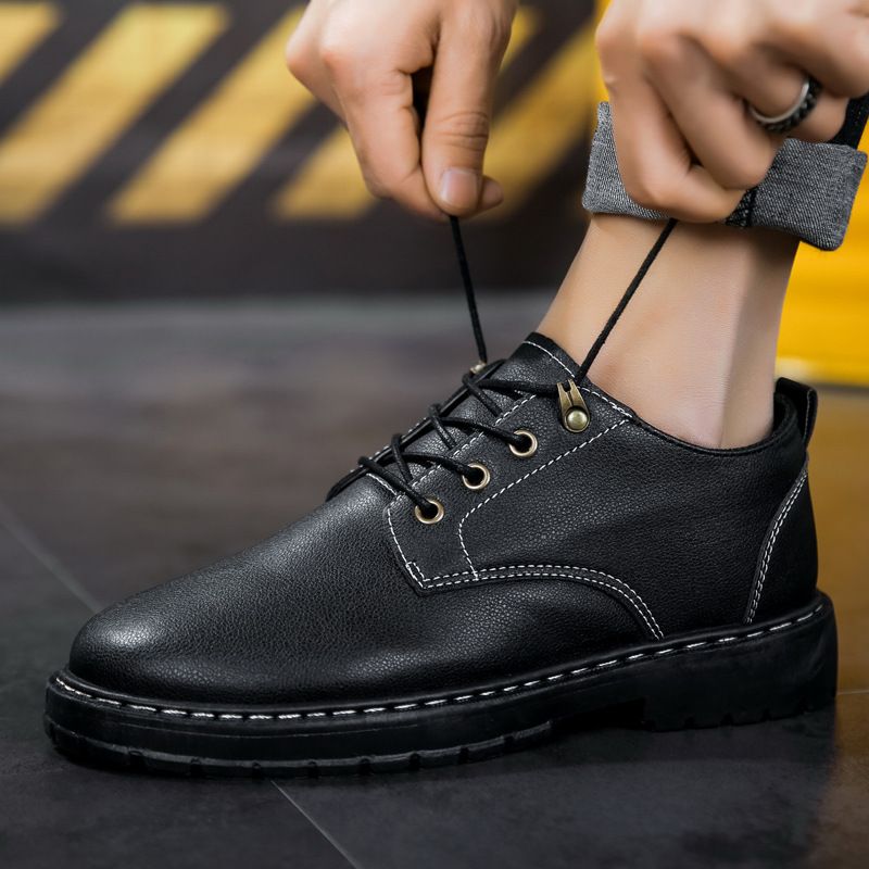 Fire and Safety Summer Work Leather Shoes Casual Kitchen Men's Shoes Waterproof, Anti slip, Oil proof Chef Shoes Cross border Work Martin Labor Protection Shoes