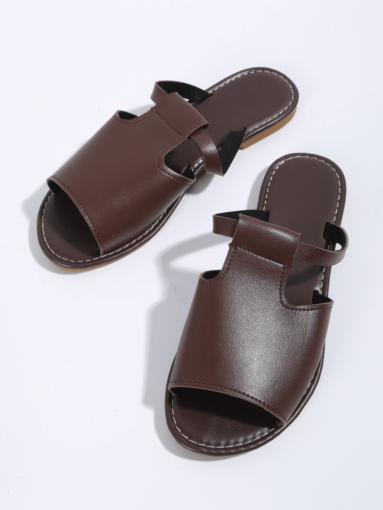 Women's Fashion New Style Slippers Large Size Wholesale Hollow Solid Color Fish Mouth Indoor Sandals