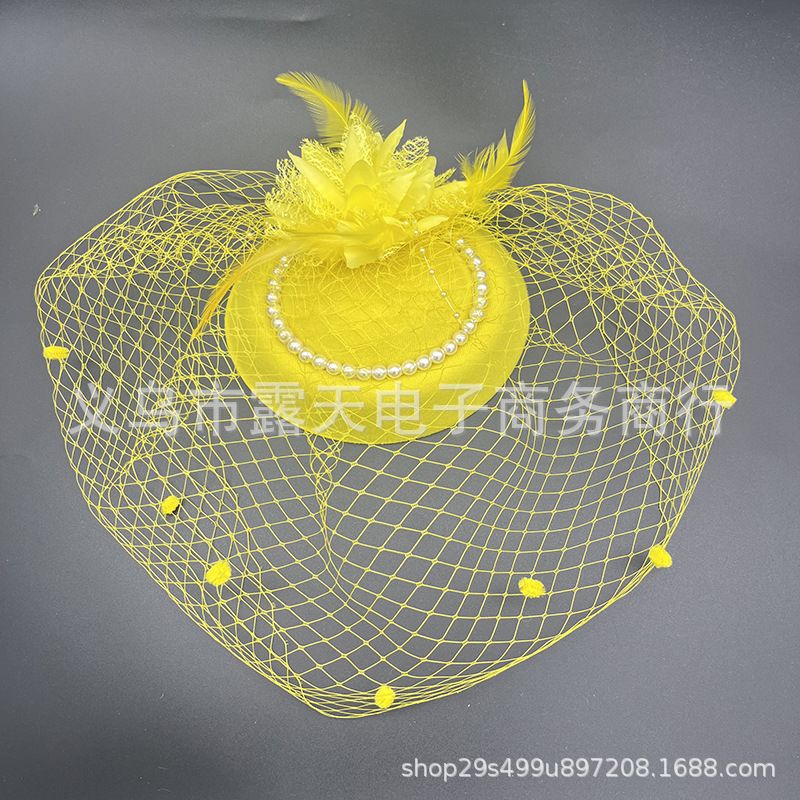 Top hat, cheongsam, headwear, socialite accessories, bridal hat, vintage hair accessories