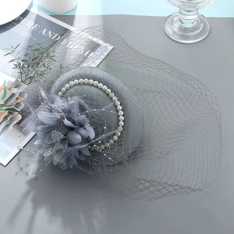 Top hat, cheongsam, headwear, socialite accessories, bridal hat, vintage hair accessories