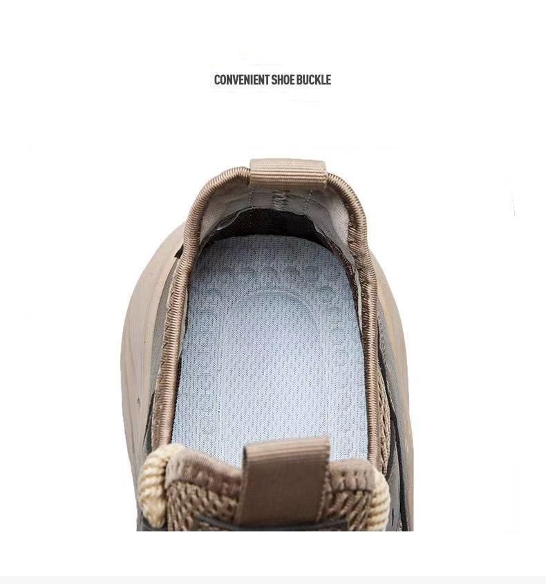 Sandals for men, lightweight and breathable casual sports shoes, outdoor hollow hole shoes, comfortable sandals for wearing outside with a toe cap, men's sandals