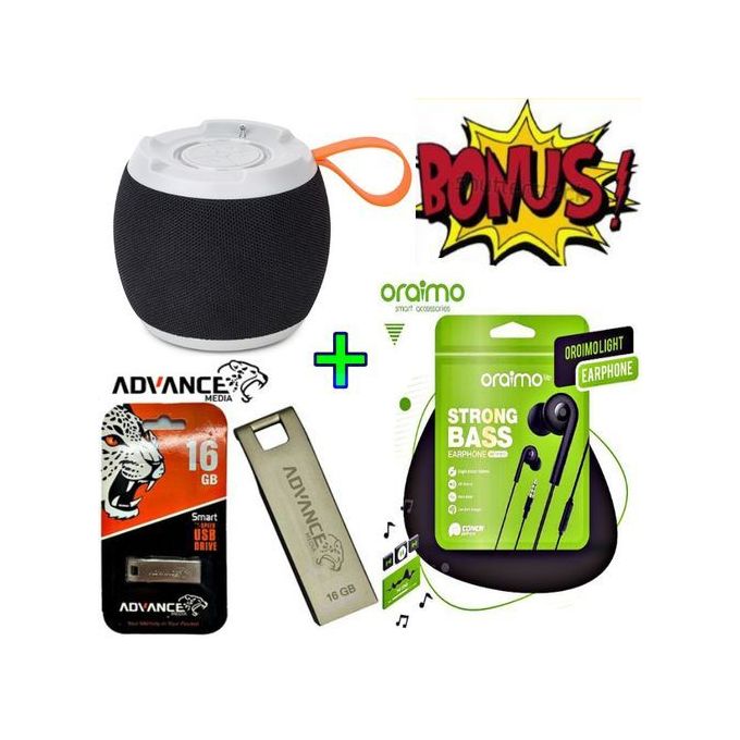 C15 Super//Strong Bass USB Rechargeable C15 BT Speaker/ Robot TF/AUX + 2 Gifts