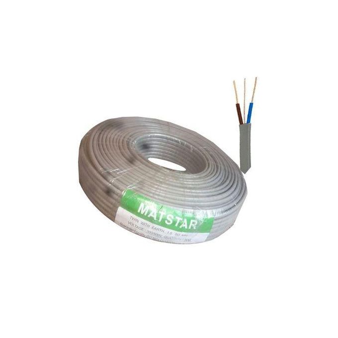 1.5mm MATSTAR Twin Cable + Earth Flat Power Electrical Cable Wire