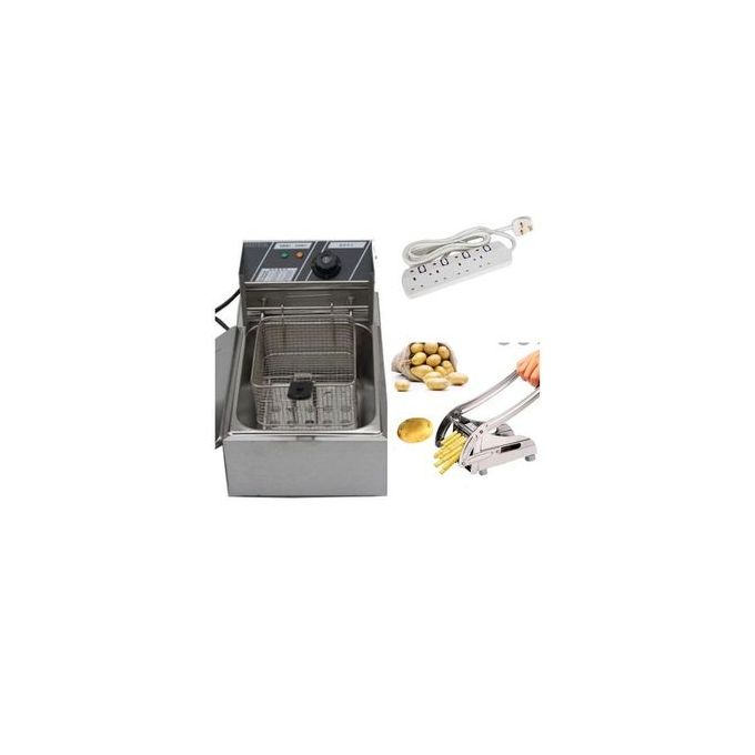 Nunix Electric Deep Fryer + CHIPS CUTTER & Socket+ CHIPS SCOOPER