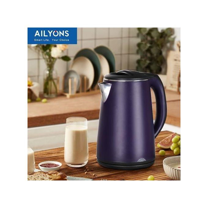 Ailyons 2.2ltrs Stainless Steel Electric Kettle, Automatic Hot Water Boiler or Heater Jug Auto Shutoff