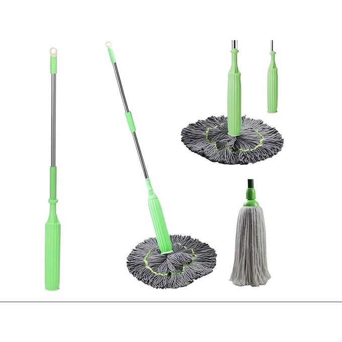 New Upgrade 144cm Pocket Wringing Mop – Extra Long Handle, Efficient Squeeze System, and Super Absorbent Mop Head for Home & Commercial Cleaning