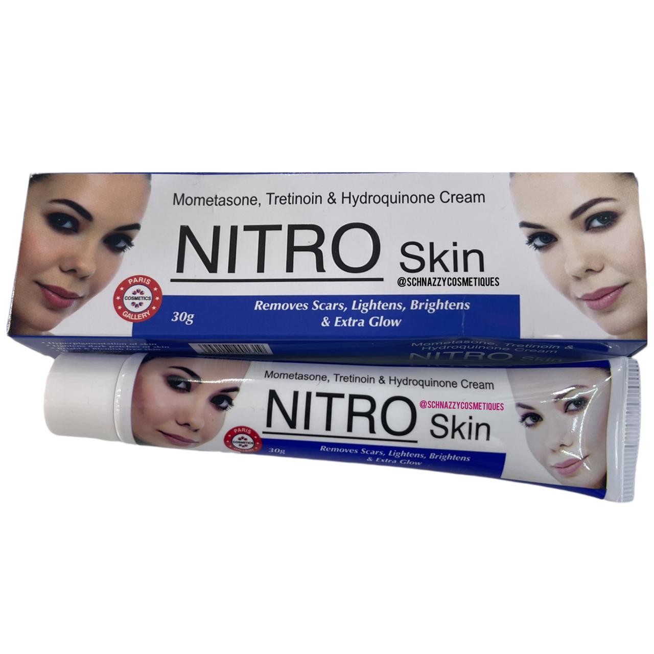 NitroSkin  Beauty Cream Mometasone Tretinoin 0.025% w/w with Hydroquinone 2% w/w for Spots Scars Lighten Brighten Glow