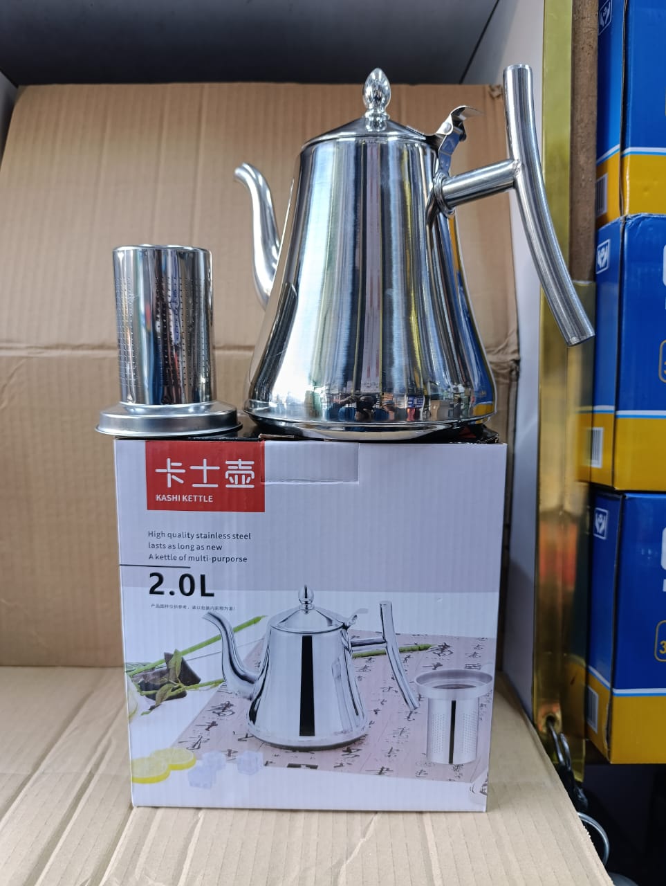 2 L KASHI STAINLESS STEEL ELECTRIC KETTLE, Concealed heating element for easy cleaning available in electric kettle, Automatically turns off when water finishes boiling.