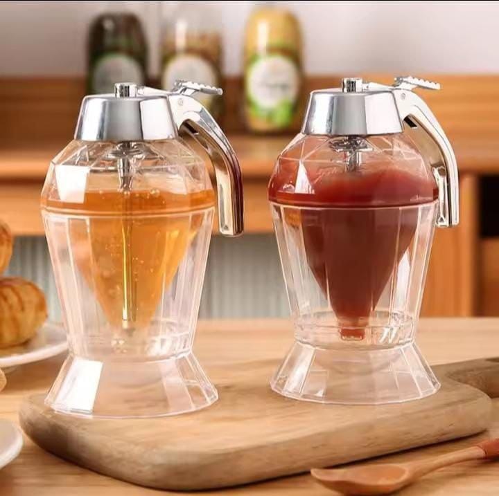 Diamond Shaped Honey Dispenser, Releases a thin drizzle of honey into your tea or steamed milk or on top of toast, hot cereal, pancakes or cornbread.
