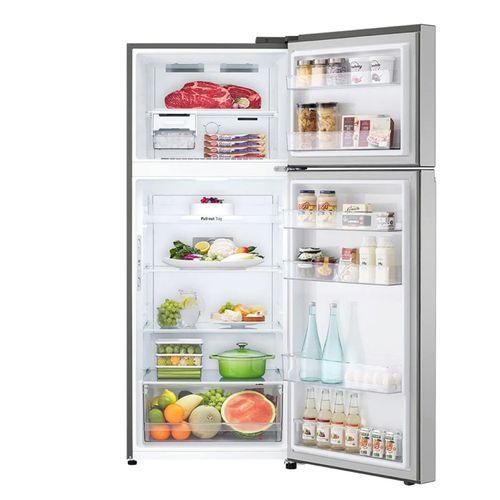 LG No Frost Refrigerator 438 Litres Double Door Refrigerator Top Mounted Freezer Silver, Technology for even cooling throughout the fridge, Linear cooling, Maintains a precise and stable temperature.