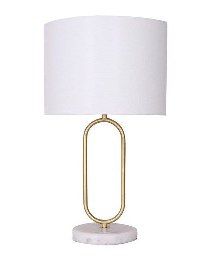 Modern Luxe: Double Stand Metallic Table Lamp with pvc shade