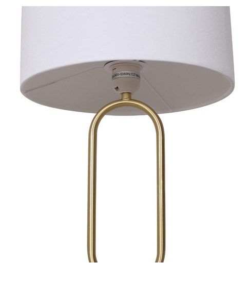Modern Luxe: Double Stand Metallic Table Lamp with pvc shade