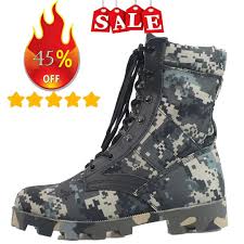 Promotion Néo Artisanal High-top Military Desert Combat Leather Boot - as pictured