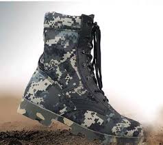 Promotion Néo Artisanal High-top Military Desert Combat Leather Boot - as pictured