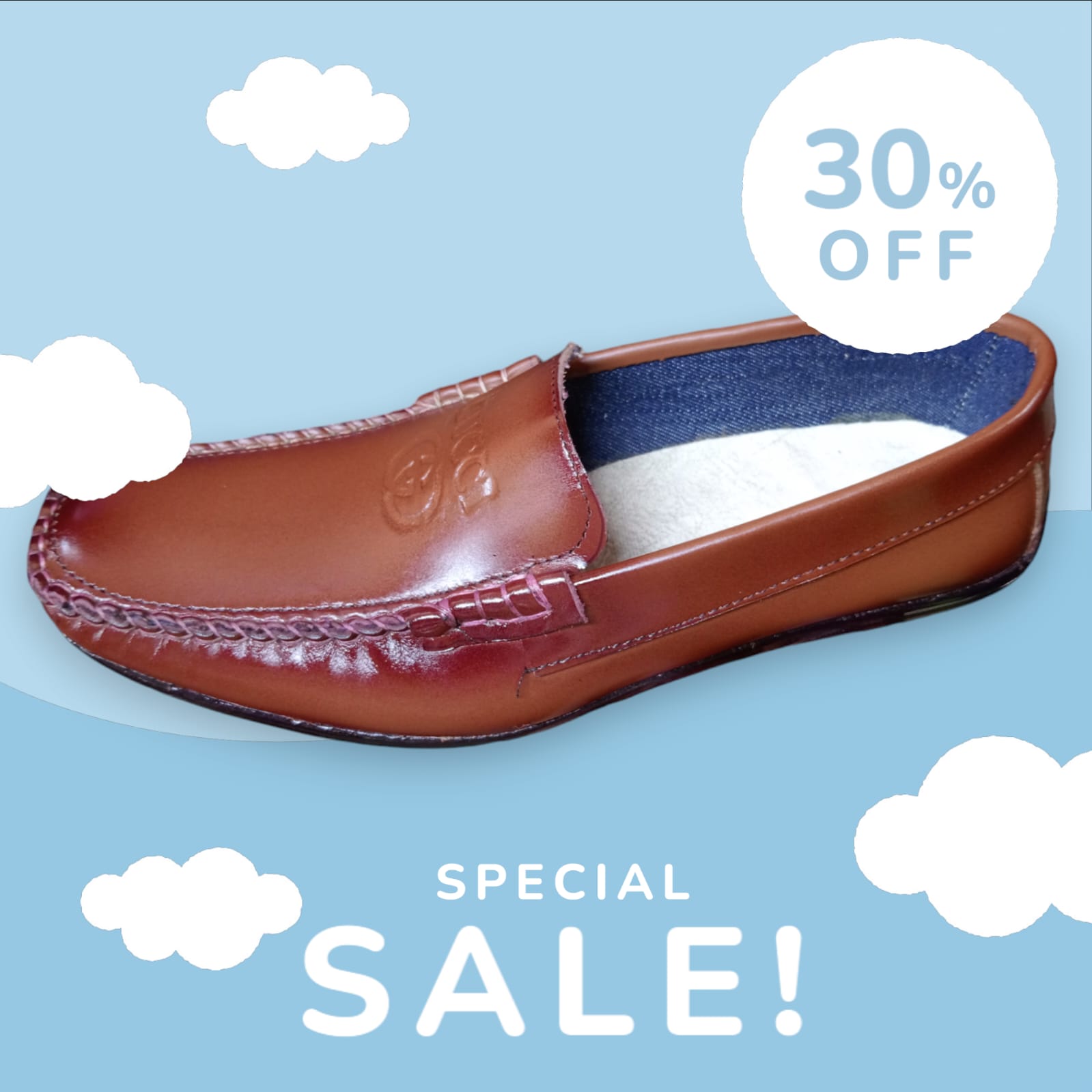 new fashion high quality pure leather men`s loafers shoes -brown
