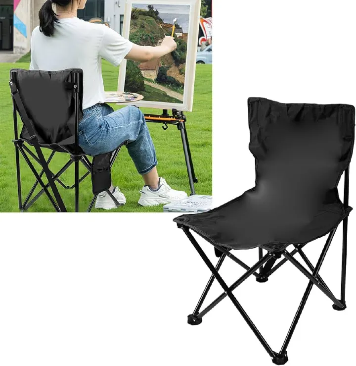foldable metallic frame water proof canvas  camping chair
 Available in black,green & blue colours