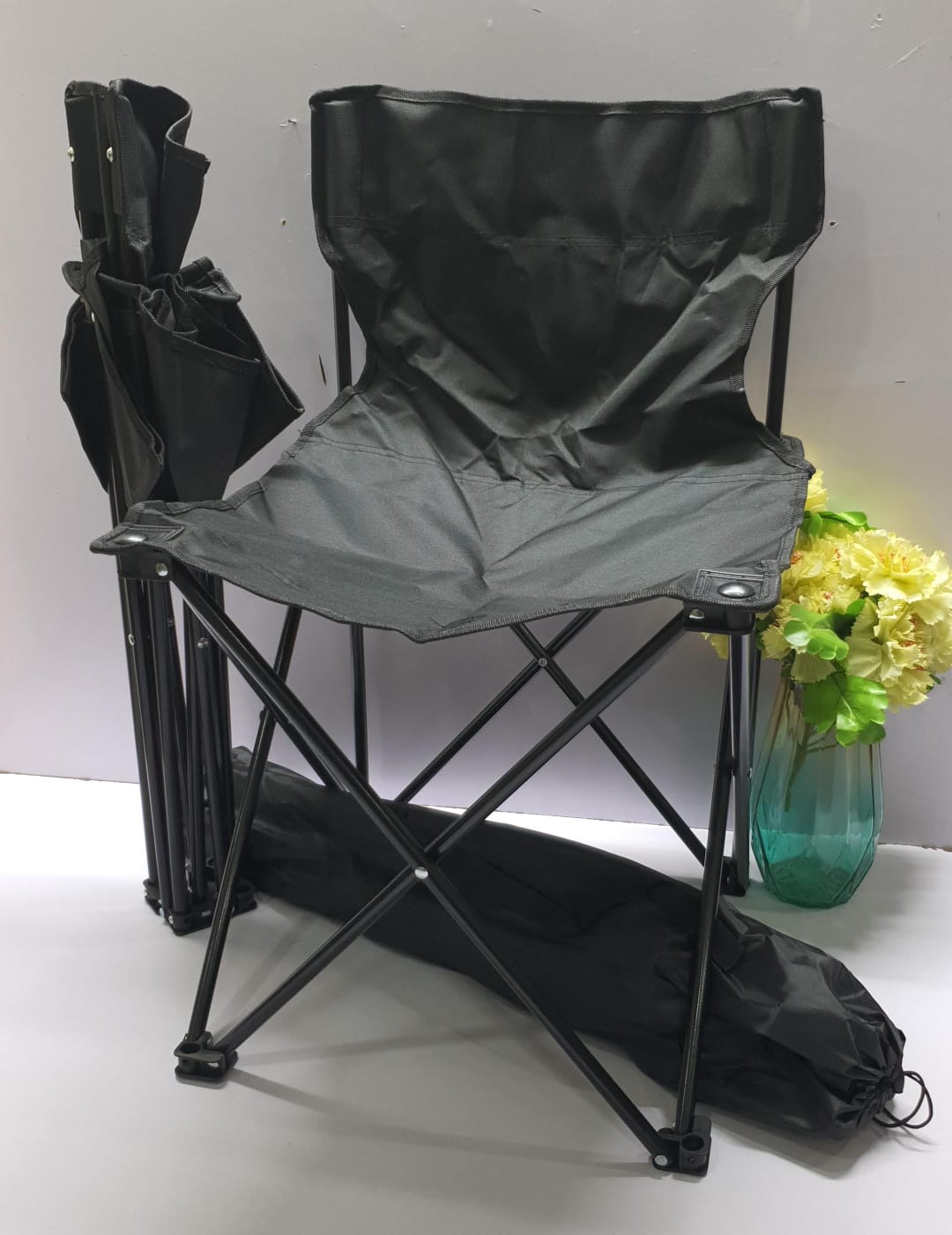 NEW ARRIVALS foldable metallic frame water proof canvas  camping chair
 Available in black,green & blue colours