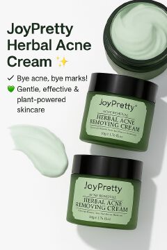 🌿JoyPretty Herbal Acne Cream✨ – Clear Skin Naturally!  
Bye acne, bye marks! 💚 Gentle, effective & plant-powered skincare.