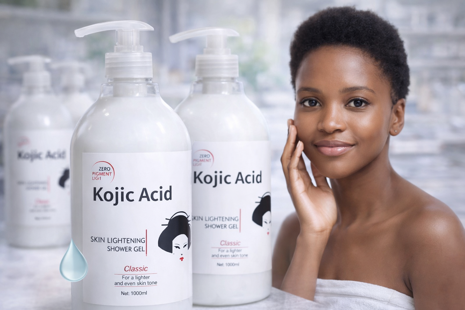 💎 Kojic Acid Classic Skin Lightening Shower Gel 1900ml – Deep Cleansing Body Wash