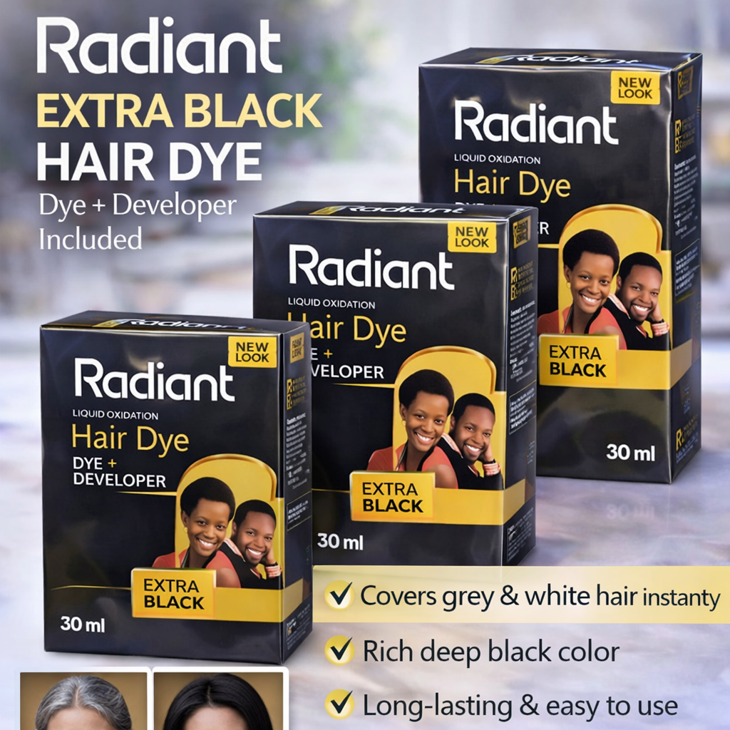🔥 Radiant Extra Black Hair Dye – Long Lasting Hair Color for Men & Women