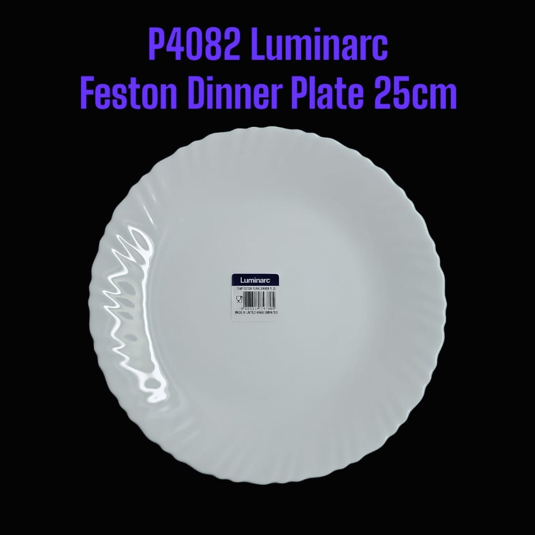 6pcs Classy P4082 Luminarc Feston Kitchen  Dinner Plate 25cm