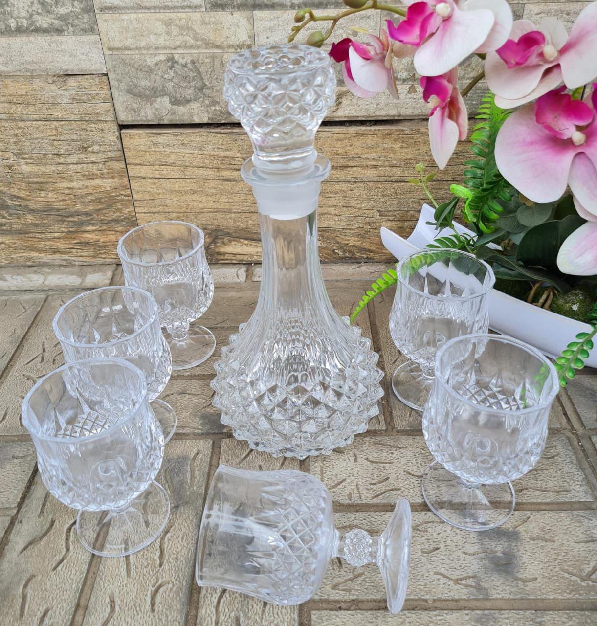 ⏰ TIME LIMITED OFFER ⏰ - 7Pcs Classy High Quality Clear Decanter Set (1 decanter and 6 glasses At Affordable Price