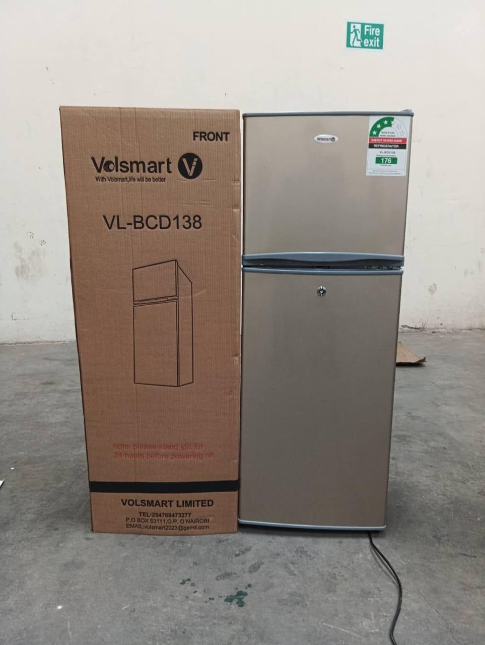 🌟 TOP SELLING OFFER 🌟 - CLEARANCE OFFER volsmart 138Litres Double Door Fridge At affordable price