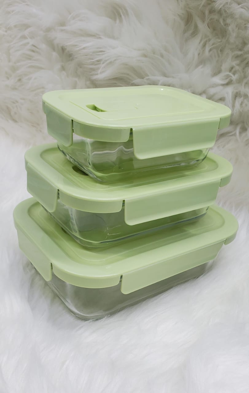 🤩🤩NEW LIMITED OFFER ONLY AT KILIMALL 🤩🤩!!!  3 in 1 Classy Brand New Very Quality Glass snack box with lunch bag (Capacity:500ml,750ml,1040ml)