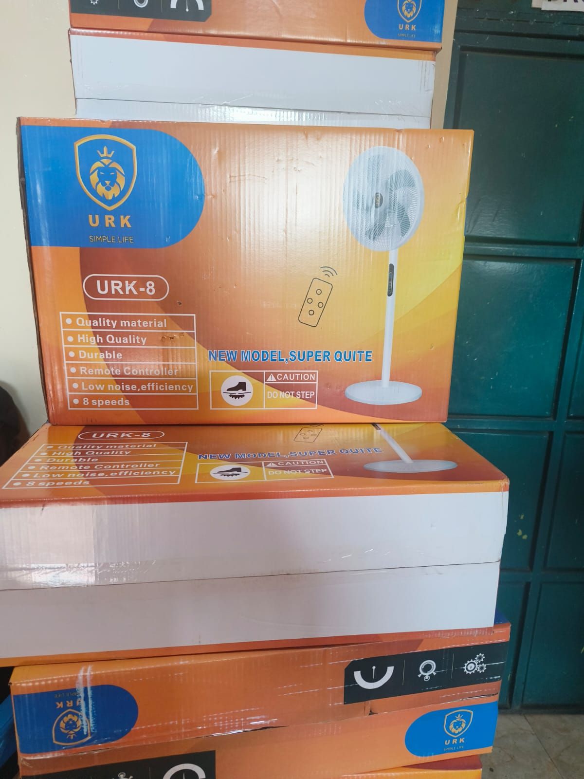 [🔥GR AB IT AT LOW PRICE🔥 🥑🌽ONLY AT KILIMALL !!! ]  1Pc Brand new High Quality Durable Remote Controlled URK 16" Modern Standing Quiet Fan at Best Price