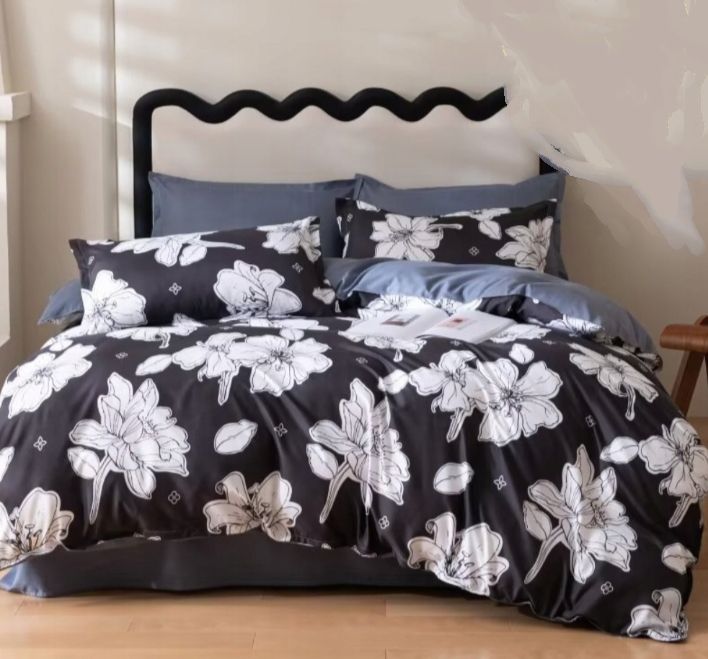 PRICE OFFER 🥳🥳‼️‼️** 🥑ONLY ON KILIMALL🥑  4Pcs Size [ 6 x 6 ] Brand new Stylish and Luxurious Exclusive Binded duvet one sheet two pillowcases  .Designed With Durability and Functionality✨👌