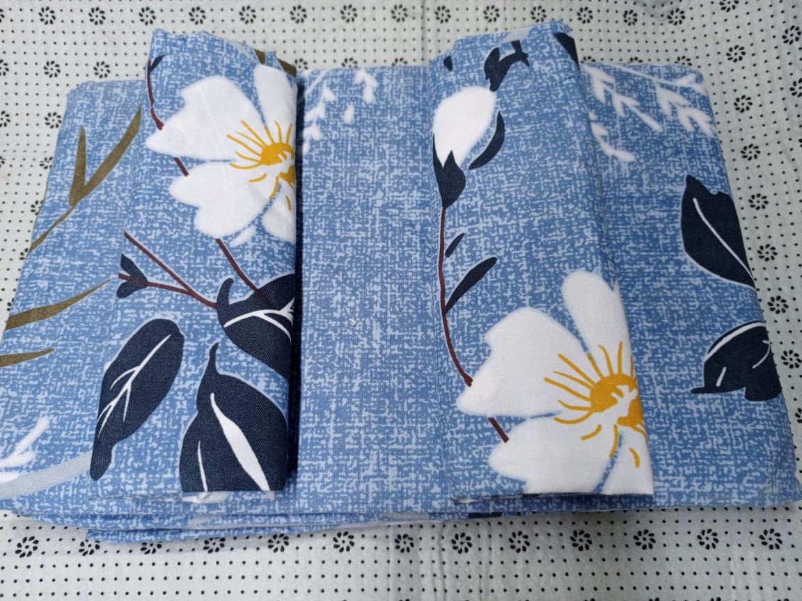 [ GRAB IT AT LOW PRICE+ 🔔 TRENDING OFFER 🔔 🤩✨ !!!]  4Pcs Size [ 5 X 6 ft -6inches] Brand new Stylish and Luxurious ✨2 pcs bedsheets ✨2 pcs pillow cases .Designed With Durability and Functionality👌