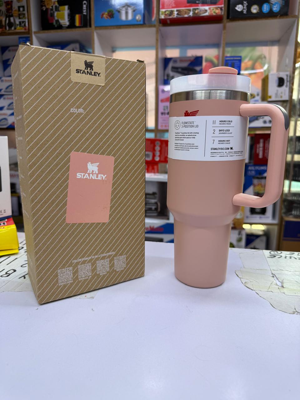 [ GRAB IT AT LOW PRICE+ ADDED OFFERS 🤩🤩✨ !!! ]  1Pc Brand New Very Quality Durable & Portable Stanley's cups 💥1.18litres..Designed With Durability and Functionality ✔👌