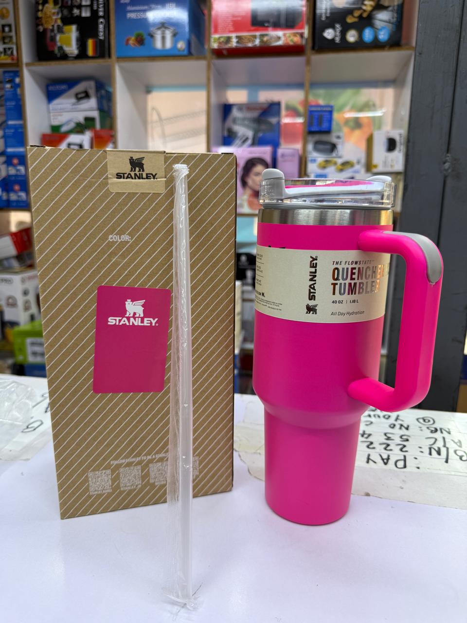 [ GRAB IT AT LOW PRICE+ ADDED OFFERS 🤩🤩✨ !!! ]  1Pc Brand New Very Quality Durable & Portable Stanley's cups 💥1.18litres..Designed With Durability and Functionality ✔👌