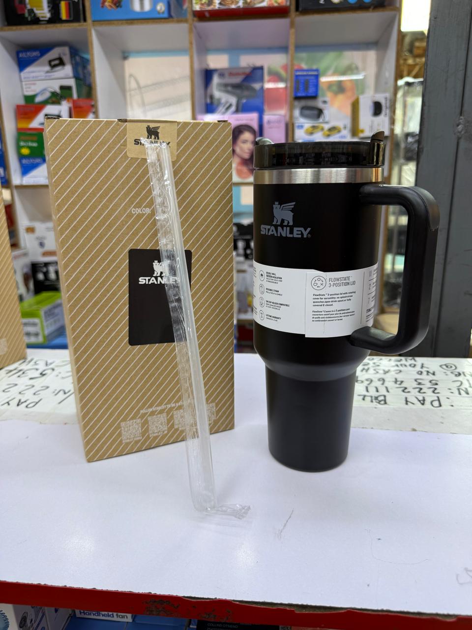 [ GRAB IT AT LOW PRICE+ ADDED OFFERS 🤩🤩✨ !!! ]  1Pc Brand New Very Quality Durable & Portable Stanley's cups 💥1.18litres..Designed With Durability and Functionality ✔👌