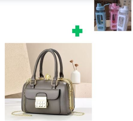 [ GRAB IT AT LOW PRICE+ ADDED OFFERS 🤩🤩✨ !!! ]  1Pc Brand New High Quality Stylish and Luxurious Comfortable Ladies Handbag.. That Comes With a Free Water Bottle ( Random Color) ✔👌
