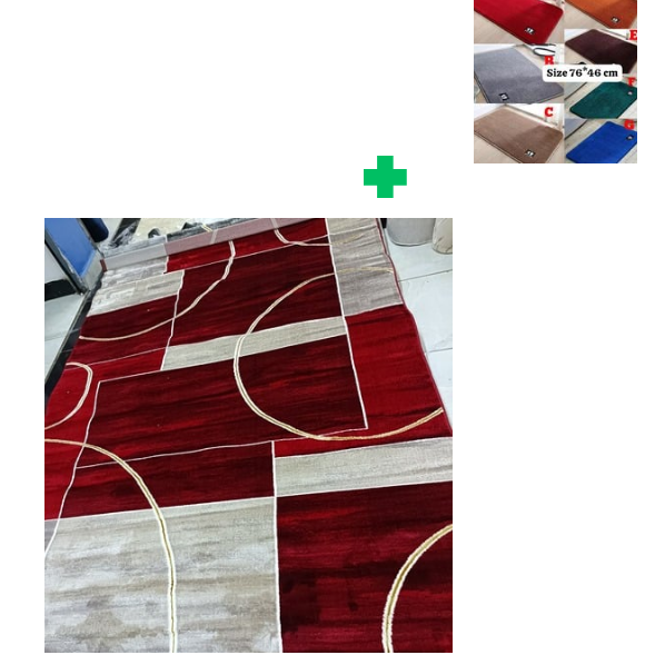 [🔥SPECIAL LIMITED OFFER🌽ONLY AT KILIMALL !!!]  1Pc [ 6X9fts ] Brand new Stylish and Luxurious Exclusive Turkish carpet..That Comes with a Free Doormat ( Random Color)