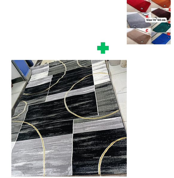 [ ❤EMBRACE THE LATEST TREND 🤩🤩✨ !!! ]  1Pc Size  [ 7X10fts ] Brand new Stylish and Luxurious Exclusive Turkish carpet..That Comes with a Free Doormat ( Random Color)