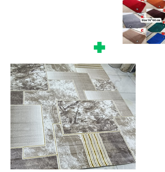 [ ❤EMBRACE THE LATEST TREND 🤩🤩✨ !!! ]  1Pc Size  [ 7X10fts ] Brand new Stylish and Luxurious Exclusive Turkish carpet..That Comes with a Free Doormat ( Random Color)