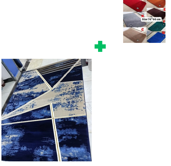 [ ❤EMBRACE THE LATEST TREND 🤩🤩✨ !!! ]  1Pc Size  [ 7X10fts ] Brand new Stylish and Luxurious Exclusive Turkish carpet..That Comes with a Free Doormat ( Random Color)