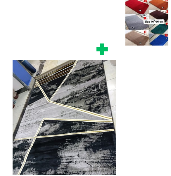 [ ❤EMBRACE THE LATEST TREND 🤩🤩✨ !!! ]  1Pc Size  [ 8X11fts ] Brand new Stylish and Luxurious Exclusive Turkish carpet..That Comes with a Free Doormat ( Random Color)